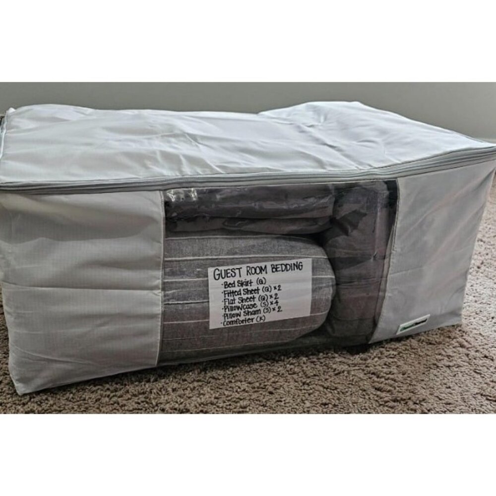 Comforter Storage Bag - Folding Organizer bag for King/Queen Comforters, Pillows